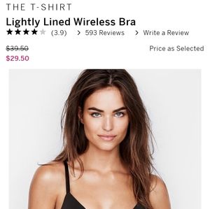 Victorias Secret lightly lined wireless bra